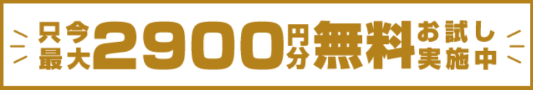 最大2,900円分無料お試し実施中